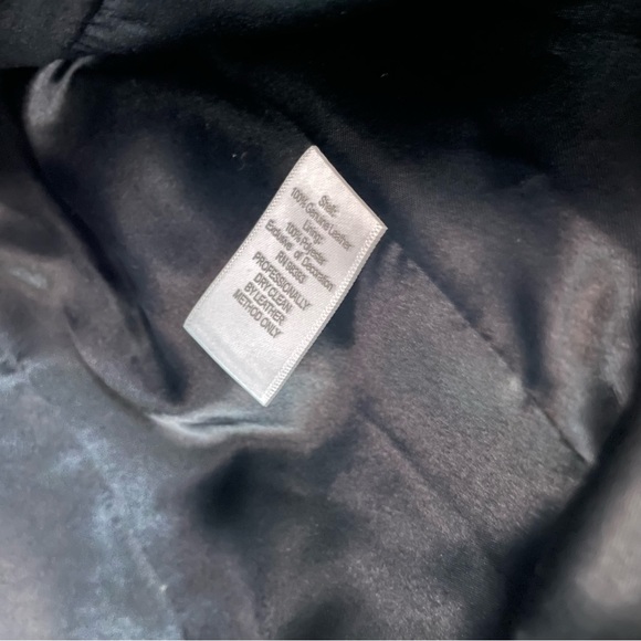 Bradley Bayou Black Silver Metallic Leather Moto Jacket with Rhinestones XS - Picture 9 of 13